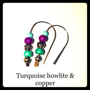Authentic Turquoise & Cooper Earrings